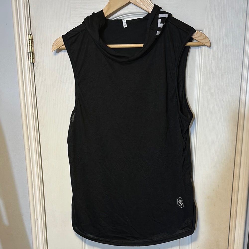 Nfluence Black Sleeveless Hoodie Top